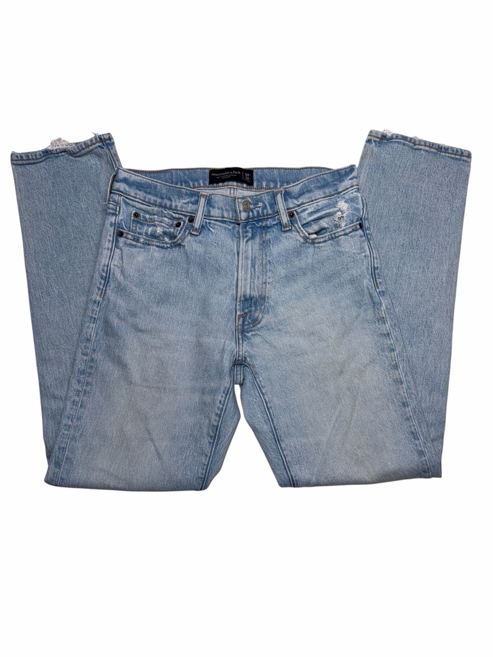Abercrombie & Fitch Men's W30 A&F Vintage Stretch Fit Straight Blue Denim Jeans